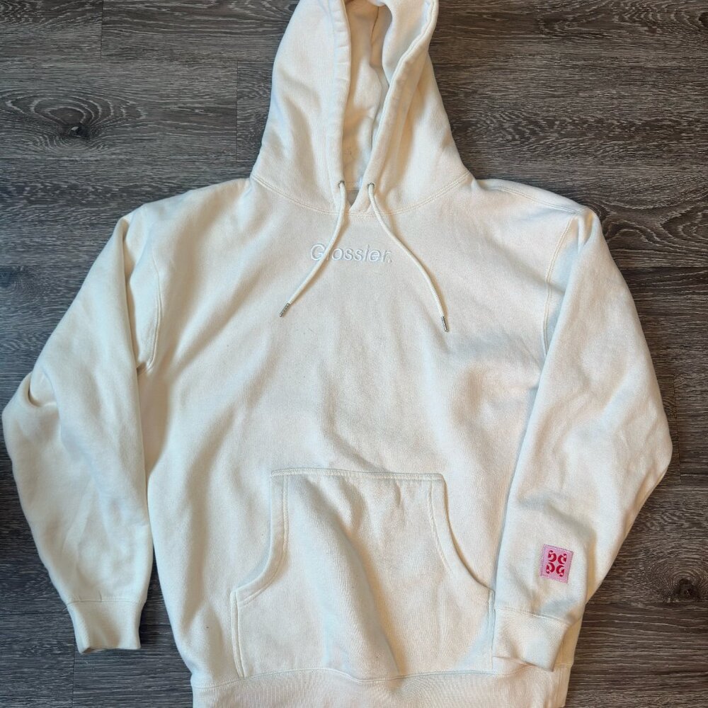 Glossier Limited Edition Embroidered Cream Hoodie